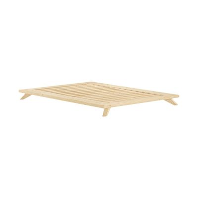 Pat matrimonial din lemn masiv de pin cu somieră 140x200 cm Senza – Karup Design