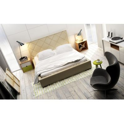 Pat tapitat cu piele ecologica Quaddro Caro Pat tapitat cu piele ecologica Quaddro Caro