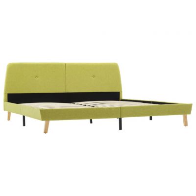 vidaXL Cadru de pat, verde, 180 x 200 cm, material textil