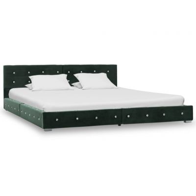 vidaXL Cadru de pat, verde, 180 x 200 cm, catifea