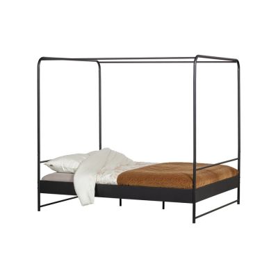 Pat metalic dublu vtwonen Bunk, 160 x 200 cm, negru ieftin