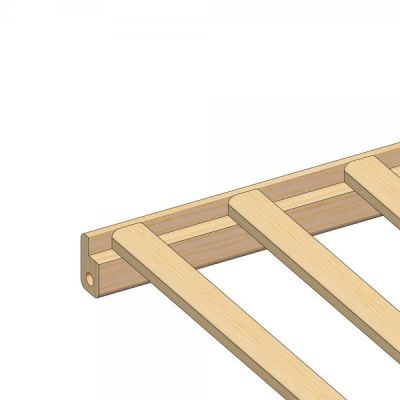 Patut copii din lemn Henry alb