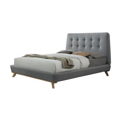 PAT MAXY MODERN DIN STOFA DE CULOARE GRI, CU SALTEA INCLUSA, LIDER FURNITURE, 160 X 200 CM