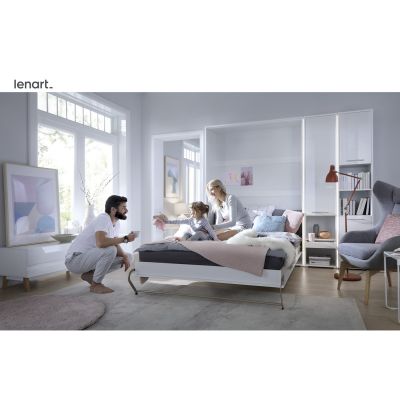 Ansamblu cu pat rabatabil de perete vertical Concept Pro 140x200 la reducere