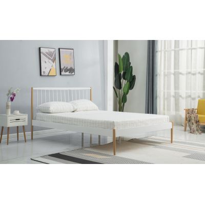 Pat din metal Lemi Alb, 200 x 120 cm Pat din metal Lemi Alb, 200 x 120 cm