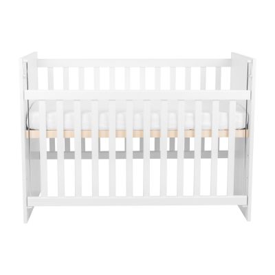 Patut din lemn 124x67 cm KikkaBoo Ayla White,3 nivele de regalare a inaltimii suportului de saltea,PAL laminat de 18 mm si profil MDF,fabricat in conformitate cu EN 716,design stabil si modern