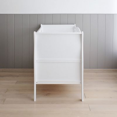 Patut din lemn pentru bebe inaltime saltea reglabila Noble alb + saltea cocos 120x60x10 cm