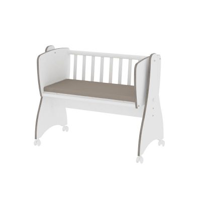 Pat balansoar Lorelli First Dreams White, transformabil, 105x55x83 cm