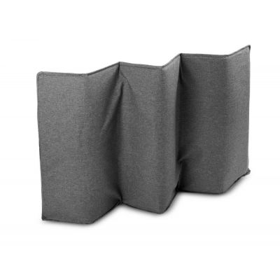 Patut pentru copii Caretero Basic Plus Graphite pliabil cu doua nivele, roti, fereastra cu fermoar, saltea pliabila si geanta transport incluse