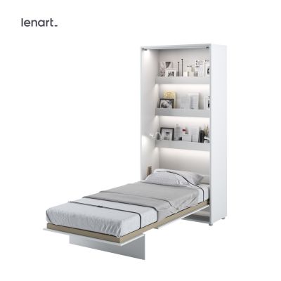 Lenart BED CONCEPT 90x200 cm - Pat rabatabil de perete vertical cu mecanism pneumatic si somiera inclusa la reducere