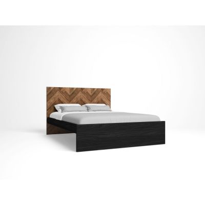 Pat matrimonial negru/natural 160x200 cm Gio – Marckeric