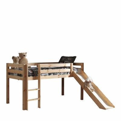 Pat pentru copii supraetajat din lemn masiv de pin 90x200 cm PINO – Vipack