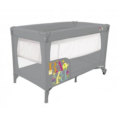 Patut copii 2 nivele Smooth Baby, pliere compacta, baza captusita impermeabila, 77x65x125 cm