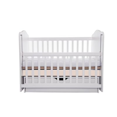 Patut Vessanti Como balansoar culisant alb cu bej + saltea cocos confort 120 x 60 x 12 cm