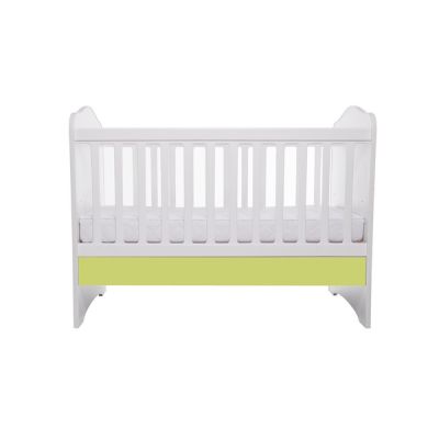 Patut Vessanti Como fara sertar alb cu verde + saltea cocos 10 cm