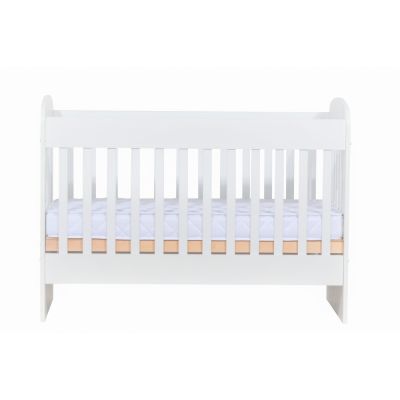 Patut din lemn pentru copii Nichiduta Sweet Dreams II cu somiera reglabila pe 3 inaltimi distincte, tratat cu vopsele si lacuri ecologice pe baza de apa + Saltea cocos 10 cm