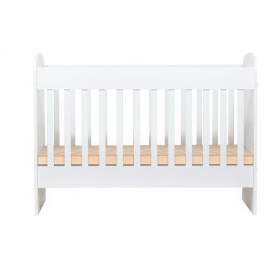 Patut din lemn cu doua laterale pline Nichiduta Sweet Dreams I 120x60 cm, Somiera reglabila pe 3 nivele de inaltime, muchii rotunjite, realizat din PAL de calitate, tratat cu vopsele pe baza de apa