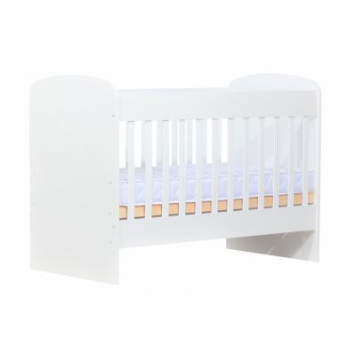 Set patut din lemn cu doua laterale pline Nichiduta Sweet Dreams I 120x60 cm,Somiera reglabila pe 3 nivele de inaltime,Muchii rotunjite,Realizat din PAL de calitate + Saltea cocos 12 cm cu husa detasabila din microfibra