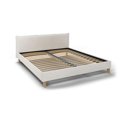 Pat matrimonial crem cu tÄu0083blie Èu0099i somierÄ180x200 cm Tina âu0080Ropez