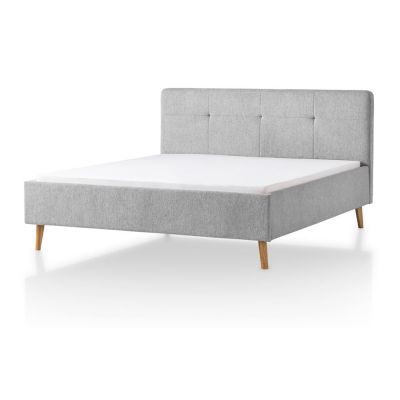 Pat matrimonial gri deschis tapițat 180x200 cm Smart – Meise Möbel ieftin