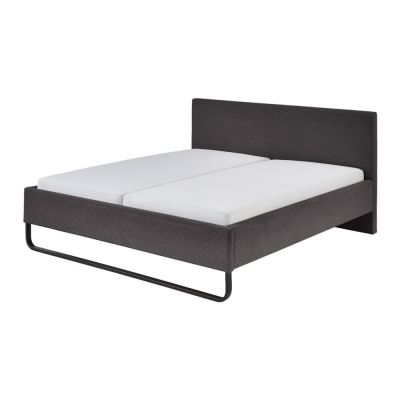 Pat matrimonial gri tapițat 180x200 cm Swing – Meise Möbel