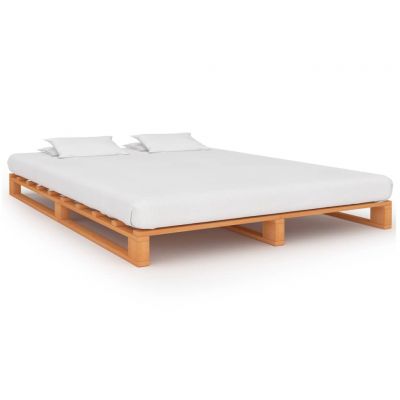 Cadru de pat din paleți maro160x200 cm lemn masiv pin