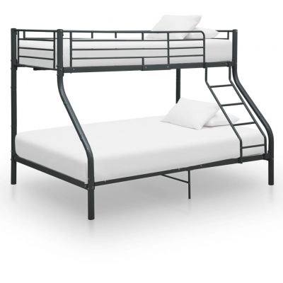 Cadru de pat supraetajat negru 140 x 200/90 x 200 cm metal ieftin