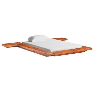 Cadru pat futon stil japonez 100 x 200 cm lemn masiv acacia