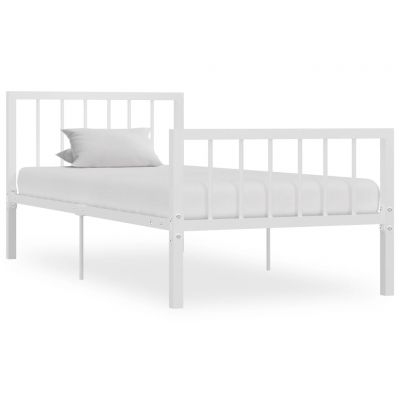 Cadru de pat alb 90 x 200 cm metal