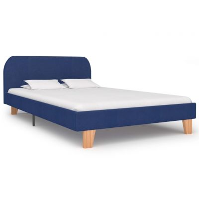 Cadru de pat albastru 120 x 200 cm material textil