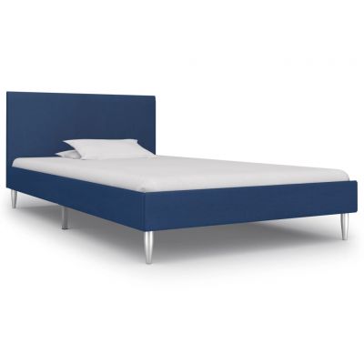 Cadru de pat albastru 90 x 200 cm material textil