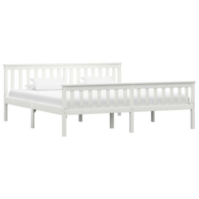 Cadru de pat din lemn masiv de pin alb 180 x 200 cm