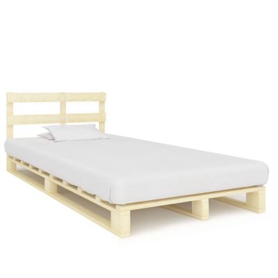 Cadru de pat din paleți 120 x 200 cm lemn masiv de pin ieftin