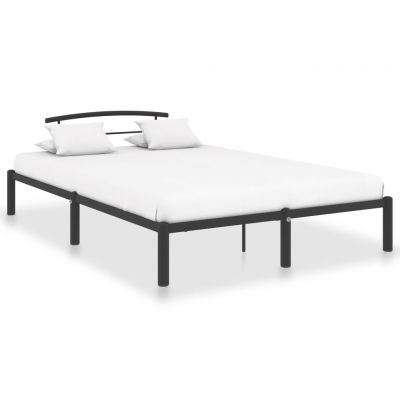 Cadru de pat negru 120 x 200 cm metal ieftin