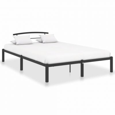 Cadru de pat negru 160 x 200 cm metal ieftin