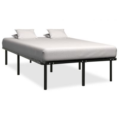 Cadru de pat negru 160 x 200 cm metal