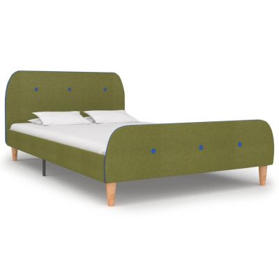 Cadru de pat verde 120 x 200 cm material textil