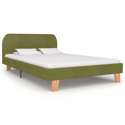 Cadru de pat verde 120 x 200 cm material textil ieftin