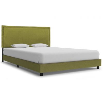 Cadru de pat verde 140 x 200 cm material textil ieftin