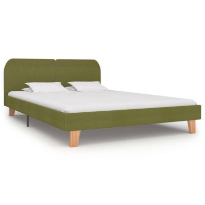 Cadru de pat verde 160 x 200 cm material textil ieftin
