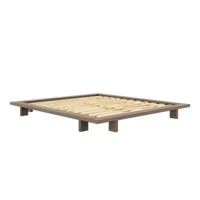Pat matrimonial maro din lemn masiv de pin cu somierÄ180x200 cm Japan âKarup Design