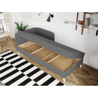 Divan / Pat o persoana tapitat Gri Deschis Soft Rabatabil