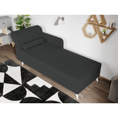 Divan / Pat o persoana tapitat Gri Inchis Round Fix