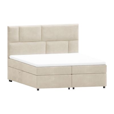 Pat boxspring bej cu spațiu de depozitare 140x200 cm Lola – Ropez