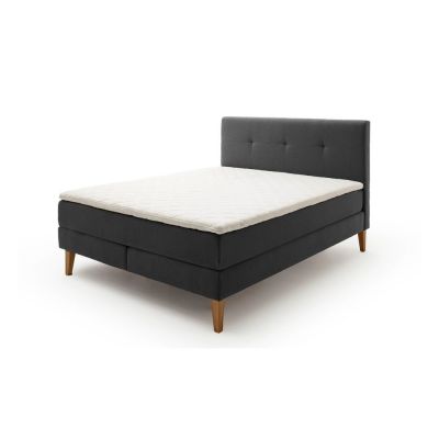 Pat boxspring gri antracit 160x200 cm Stockholm – Meise Möbel