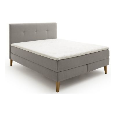 Pat boxspring gri deschis 180x200 cm Stockholm – Meise Möbel