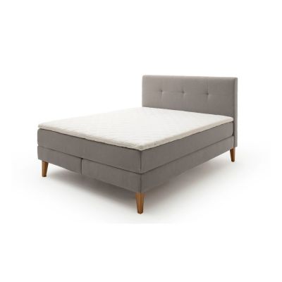 Pat boxspring gri deschis 180x200 cm Stockholm – Meise Möbel