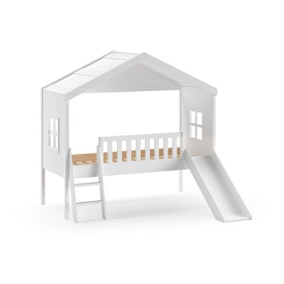 Pat pentru copii tip casă din lemn de pin 90x200 cm – Vipack