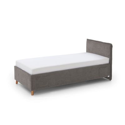 Pat pentru copii gri cu spațiu de depozitare 90x200 cm Fun – Meise Möbel
