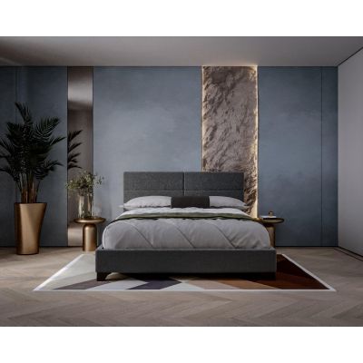 Pat tapitat Houston 140x200cm culoare Gri